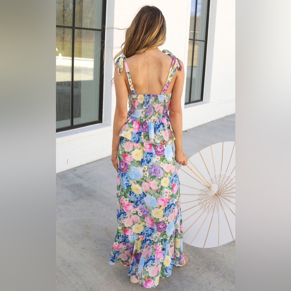 Show Me Your MuMu Paxton Floral Midi Dress in Flower Shop Sz S - Picture 2 of 10